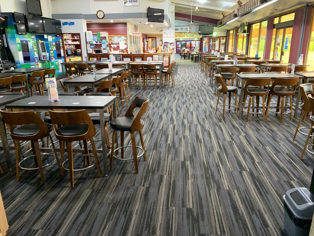  clearance-lines-and-weekly-specials-video product-details Cushion-Back-Carpet-Tile-PLANKS-25CM-X-1M-LONG-model-1097CT-PLANKS-INSTALLED-AT-CLUB