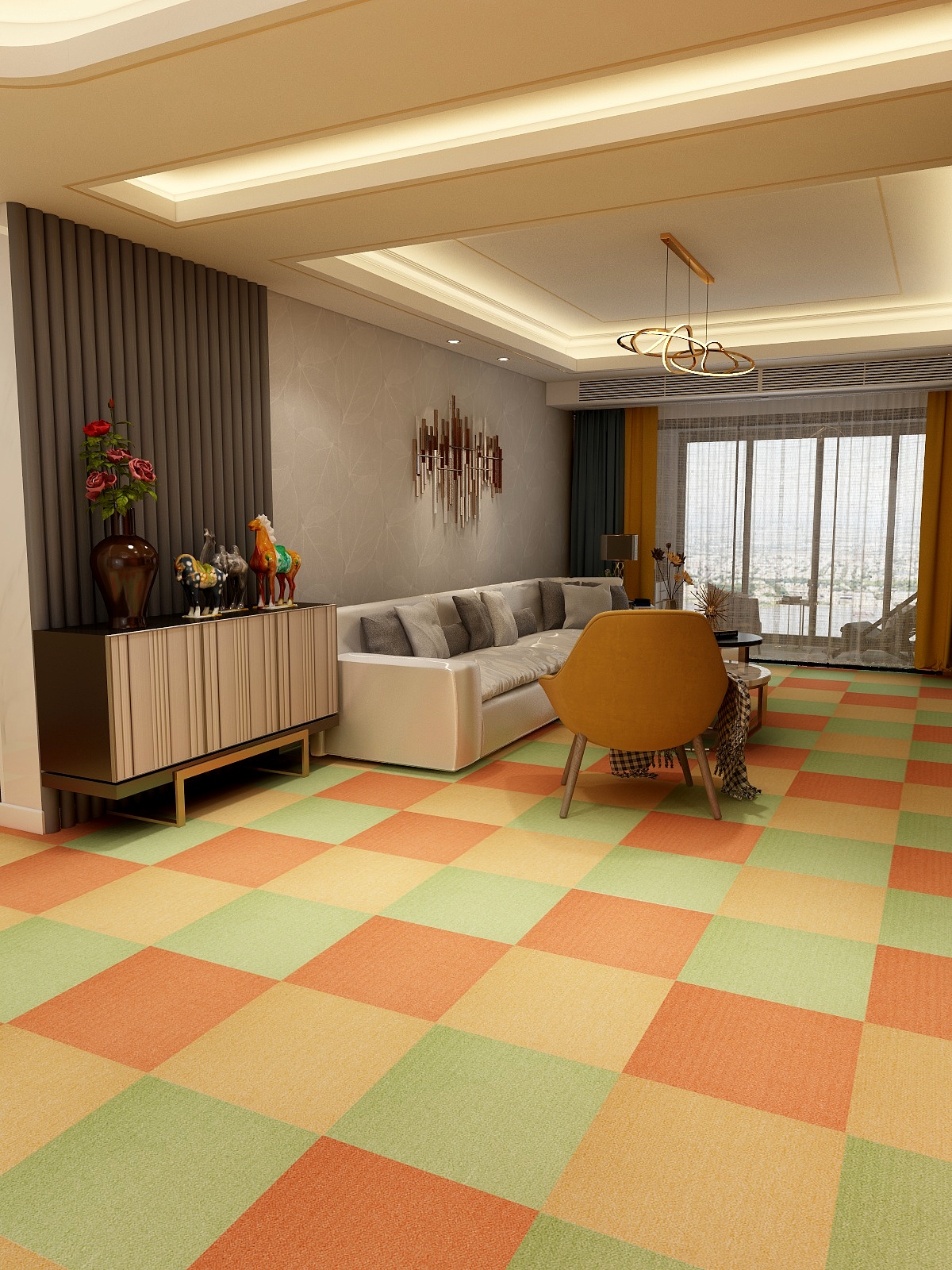  funky-carpet-tiles product-details magic-cube-007-orange-50x50cm-model-fct-1347Magic-Cube-300-layout-3