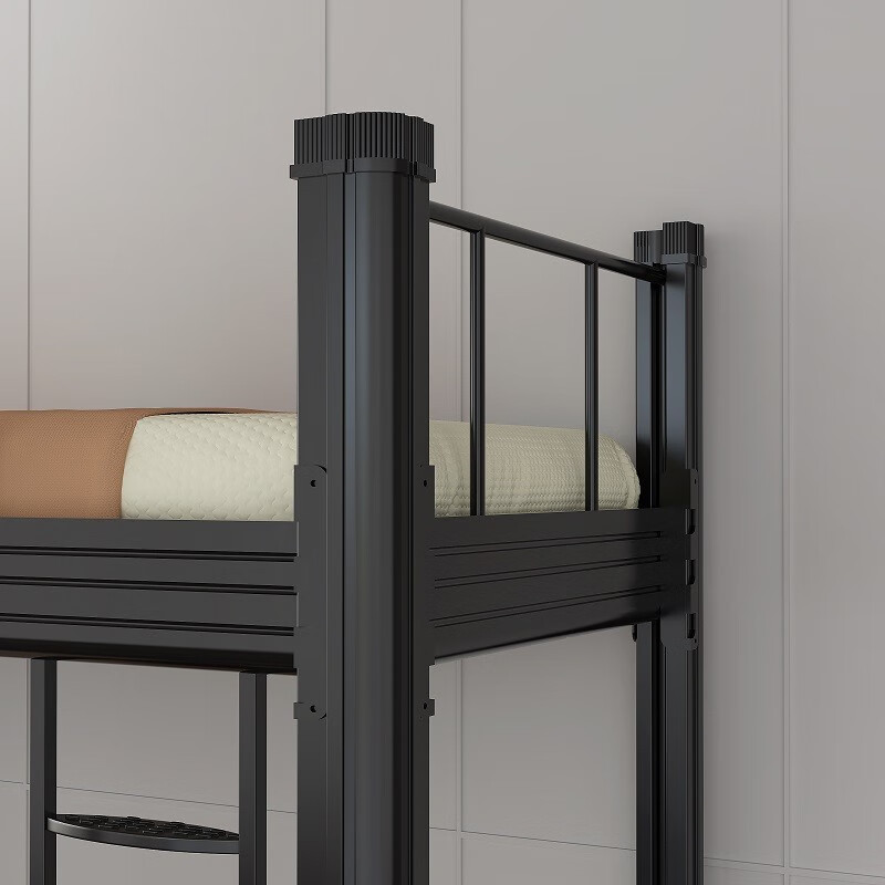 beds-and-mattresses product-details SINGLE-BUNK-BED-FLASH-BLACK-SQUARED-METAL-model-bdm-14578