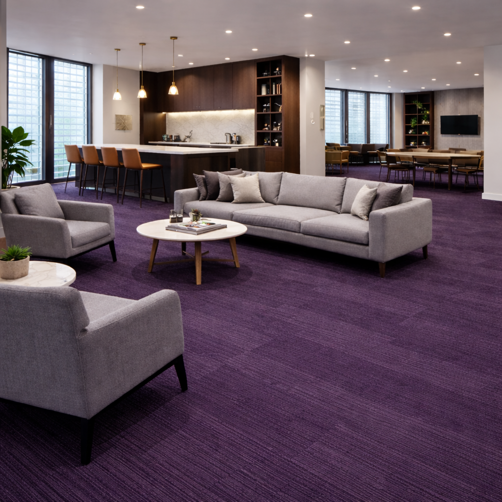  clearance-lines-and-weekly-specials-video product-details WLS-DY1908038H02-Deep-Purple-100cm-x-25cm-Carpet-Tile-Planks-40.25-sqm-model-1901Deep-Purple-Mockup-1