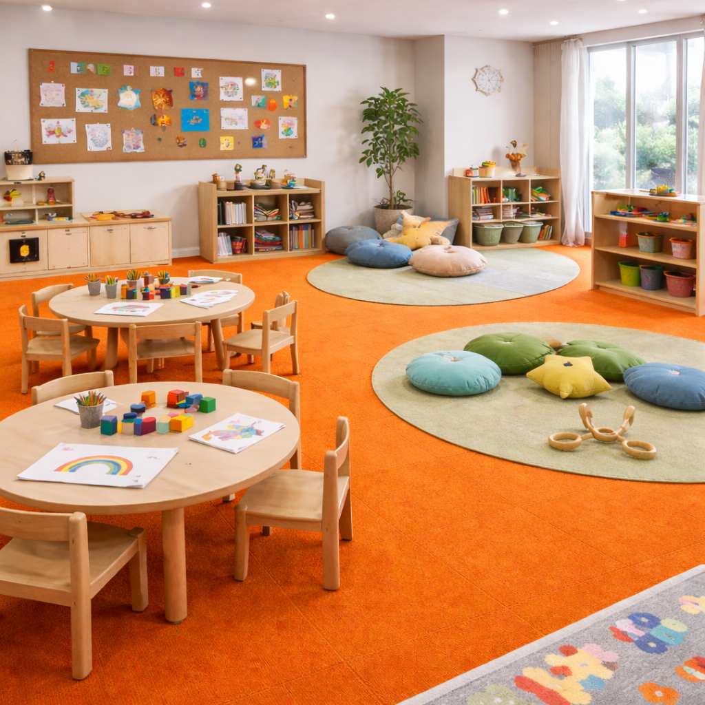  clearance-lines-and-weekly-specials-video product-details Bright-Orange-50cm-x-50cm-Carpet-TilesMockup-1