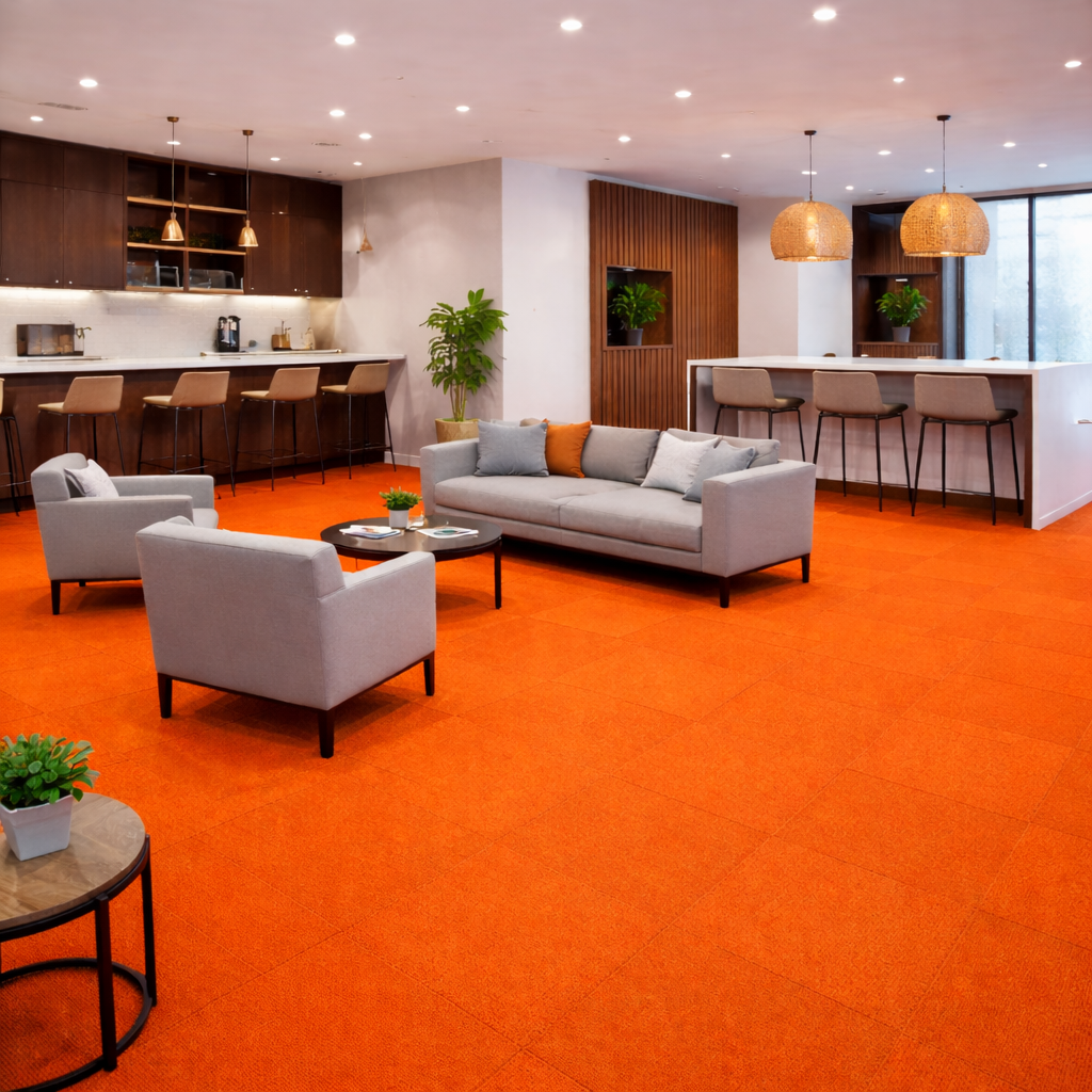  clearance-lines-and-weekly-specials-video product-details Bright-Orange-50cm-x-50cm-Carpet-TilesMockup-2