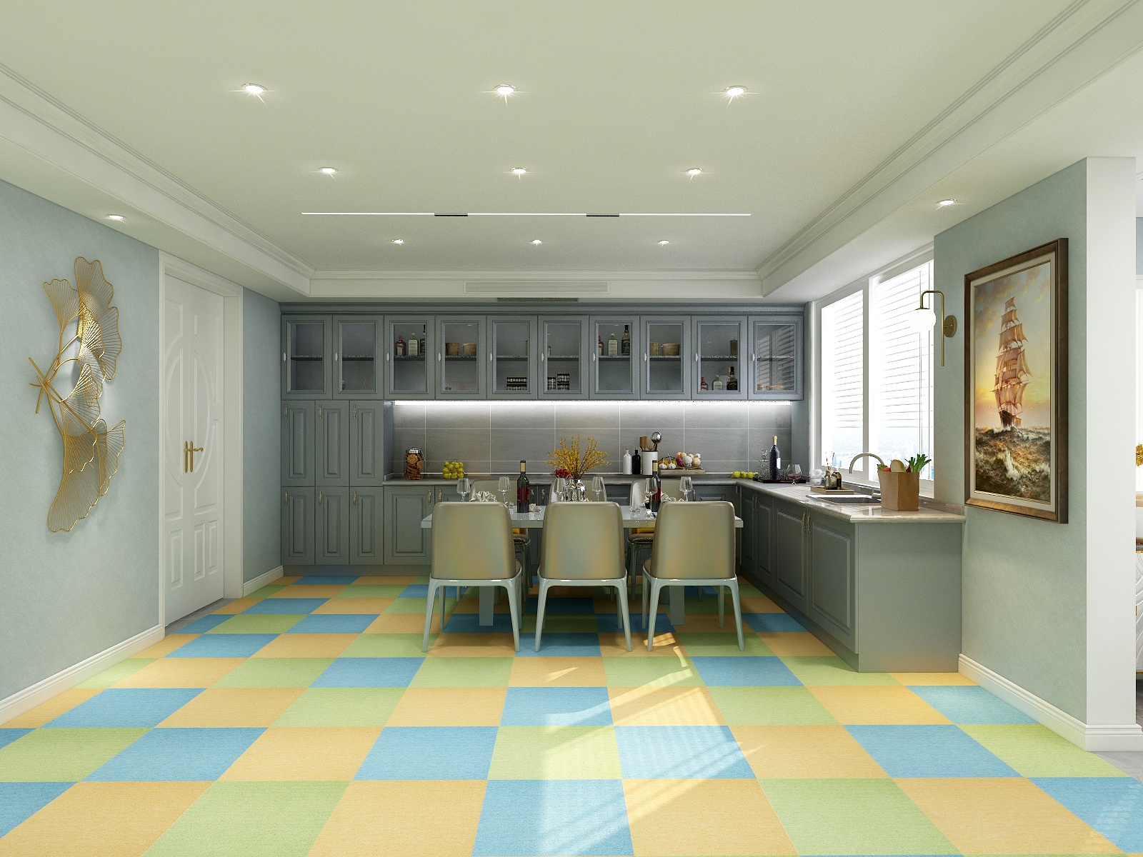  pure-colour-carpet-tiles product-details MAGIC-CUBE-010-blue-50-x-50-cm-model-fct-1949Magic-Cube-300-layout-2