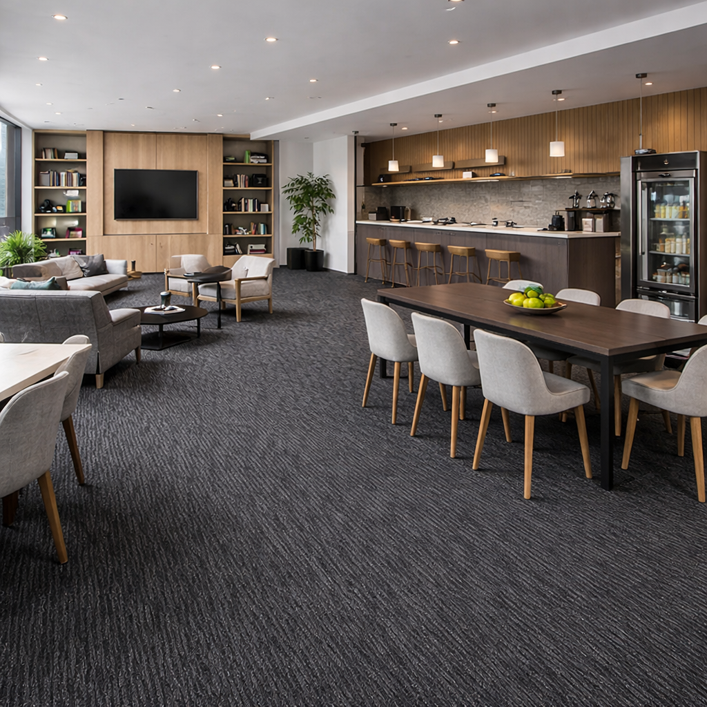  clearance-lines-and-weekly-specials-video product-details Chino-02-Charcoal-50cm-x-50cm-Carpet-Tiles-model-1993Mockup-2