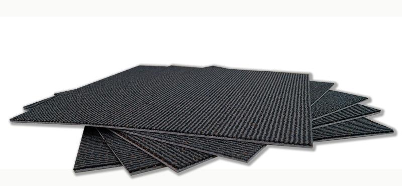  carpet-tiles product-details fence-7-base-charcoal-brown-highlights-model:cpt-344fence-7-base-carpet-tile-flat-stack-WS