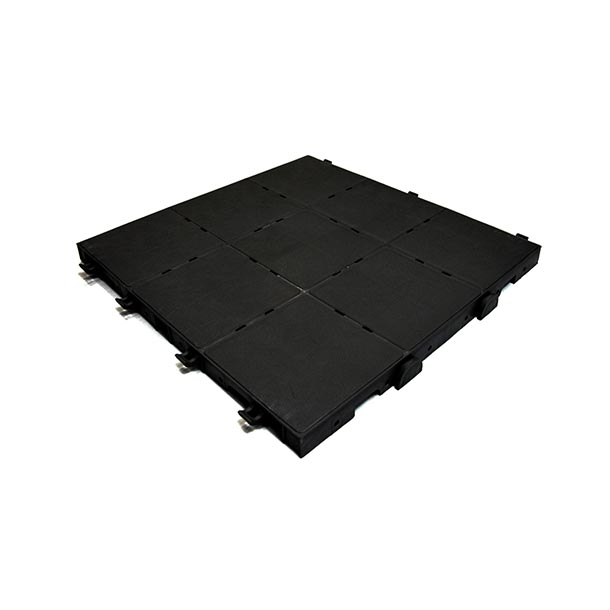  portable-dance-floor-and-flooring product-details hardened-plastic-interlocking-portable-flooring-black-rustic-model:prd-659portable-dance-floor-and-event-flooring-black-front