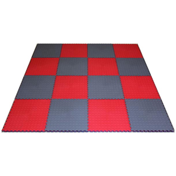  coin-dot product-details pvc-interlocking-tiles-red-&-grey-checker-coin-dot-model:gfl-cd-800garage-flooring-coin-dot-interlocking-tiles-pvc-il-dt-rg-2