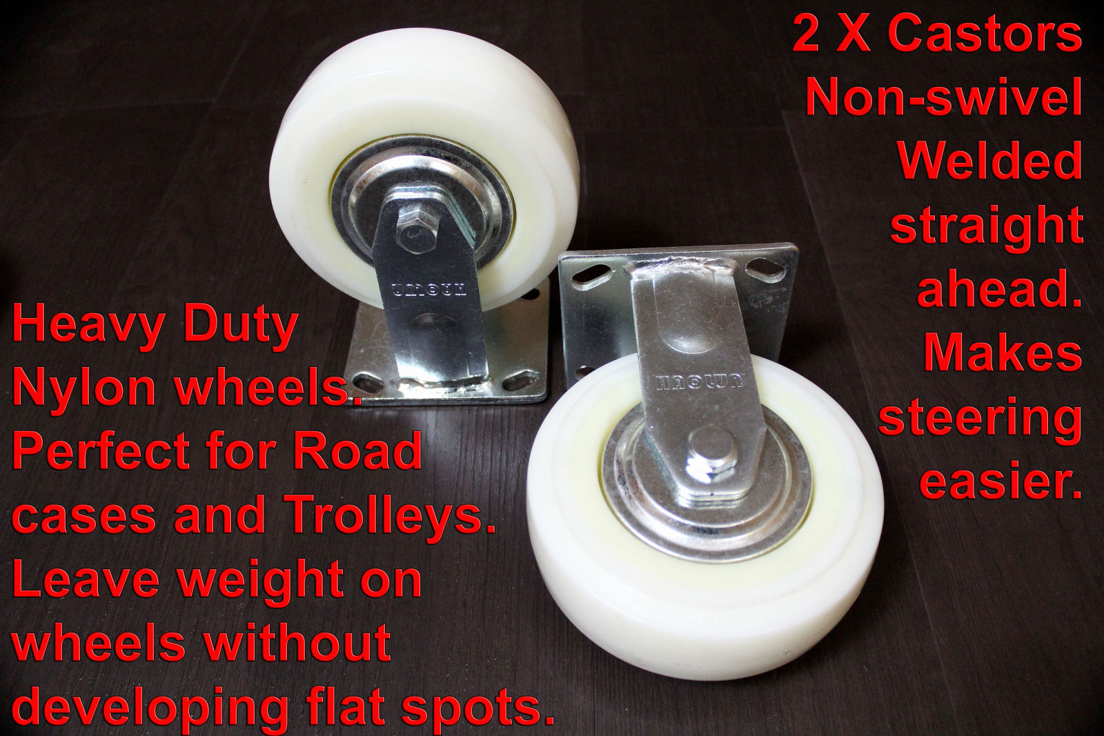  trolleys-and-accessories product-details set-of-4-heavy-duty-nylon-castors-15cm-2-with-foot-brake-model:tra-886trolleys-ladders-and-accessories-castors_nylon_2w