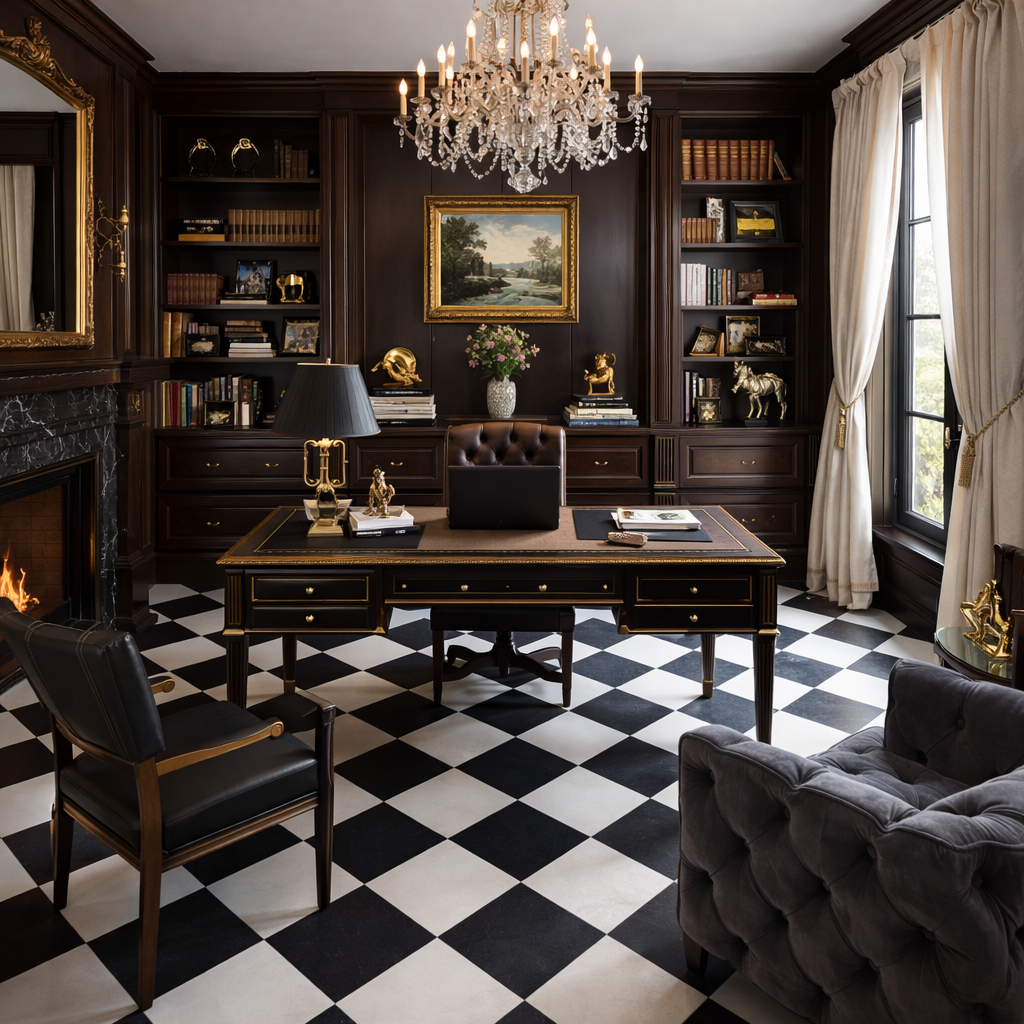  Loose-lay-vinyl-tiles product-details Loose-Lay-VInyl-Floor-Tiles-Black-and-White-Checker-model-LL-vtl-917Mockup-4