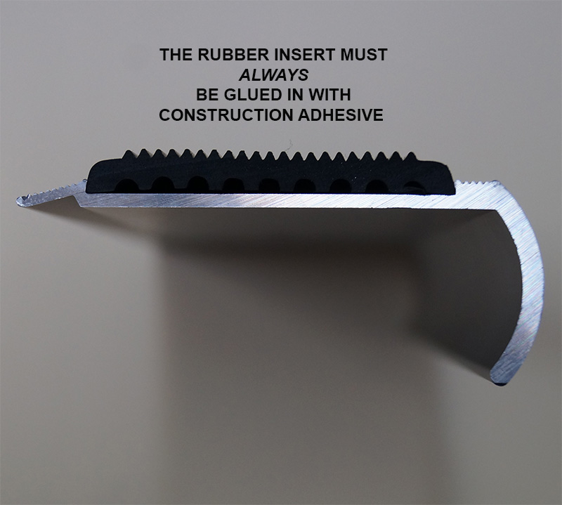  carpet-tile-glue-and-tape product-details STAIR-NOSING-ALUMINIUM-BULLNOSE-WITH-50MM-RUBBER-INSERT-model-ctl-ga-936STAIR-NOSING-PROFILE-MUST-GLUE-WS