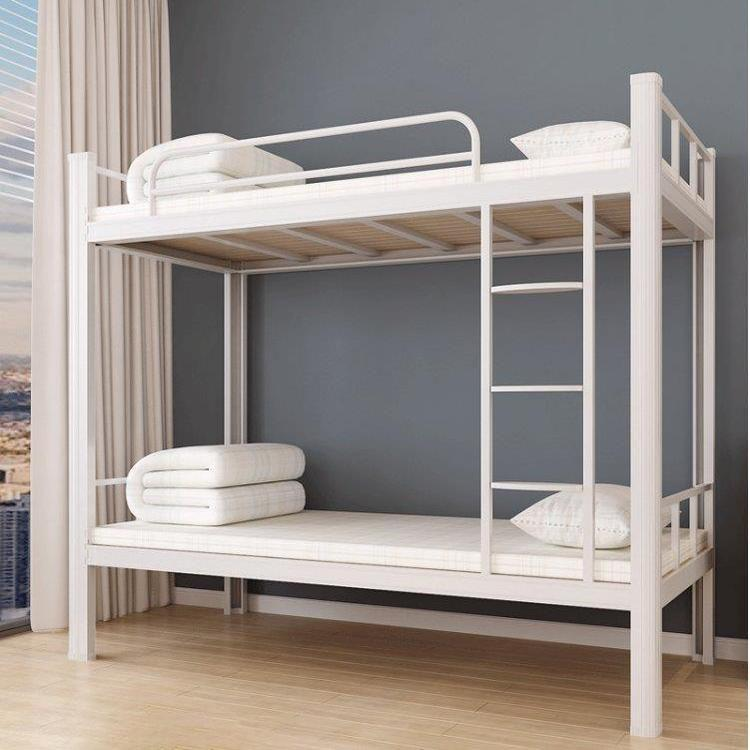  beds-and-mattresses product-details SINGLE-BUNK-BED-SILVER-WHITE-SQUARED-METAL-model-bdm-95410-54301