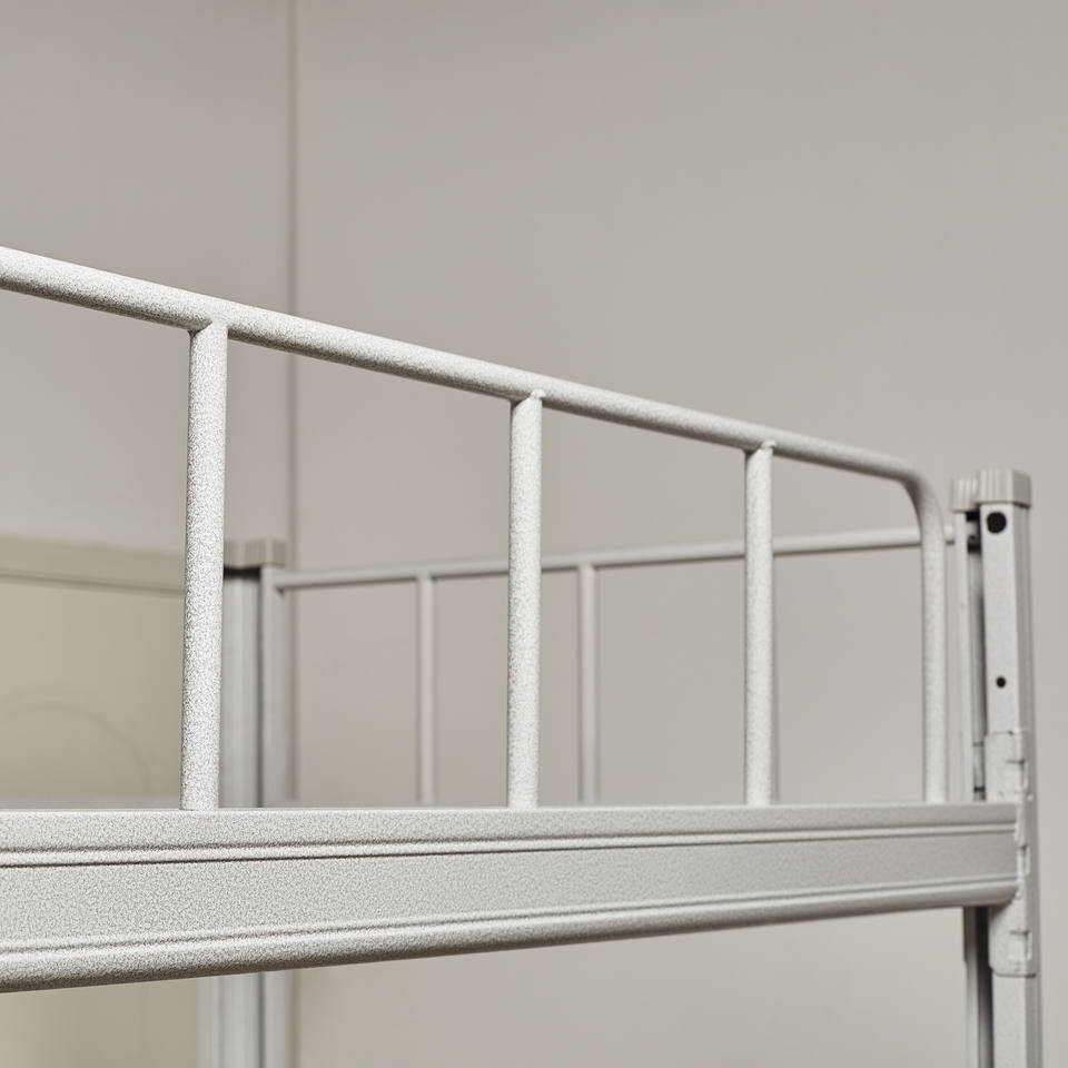  beds-and-mattresses product-details SINGLE-BUNK-BED-SILVER-WHITE-SQUARED-METAL-model-bdm-9547